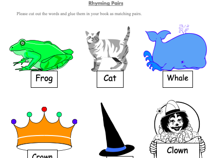 Rhyming match | Teaching Resources