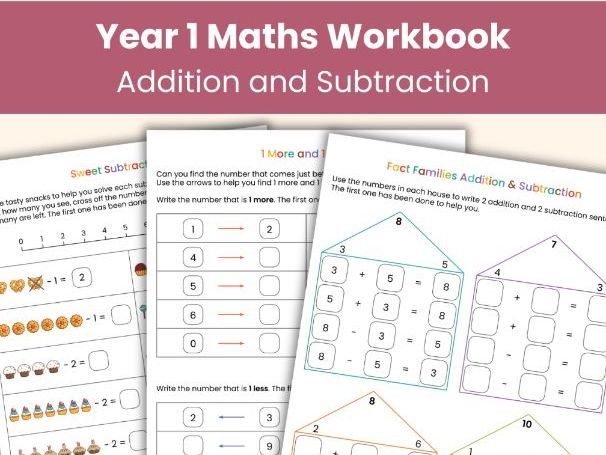Year 1 Maths Workbook | Addition and Subtraction Worksheets | Teaching Resource