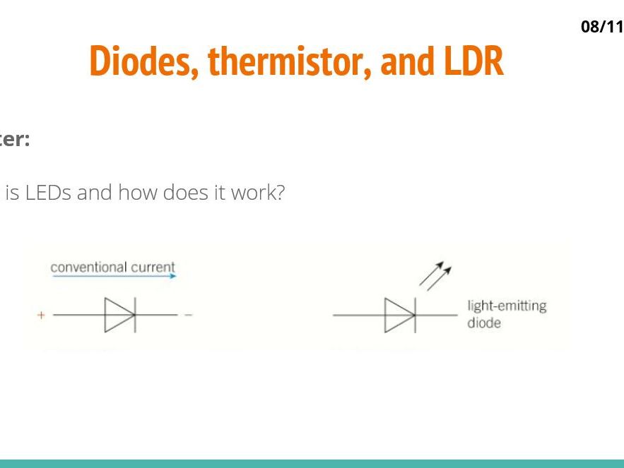 IV Characteristics (Resistor, filament lamp, Diodes, Thermistor, and