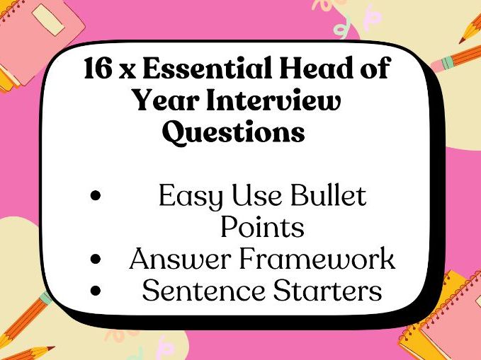 16 x Essential Head of Year Pastoral Interview Questions & Detailed Answers | Guidance and Prep