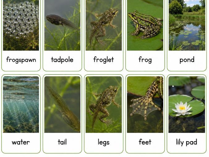 Frog Life Cycle Vocabulary Cards