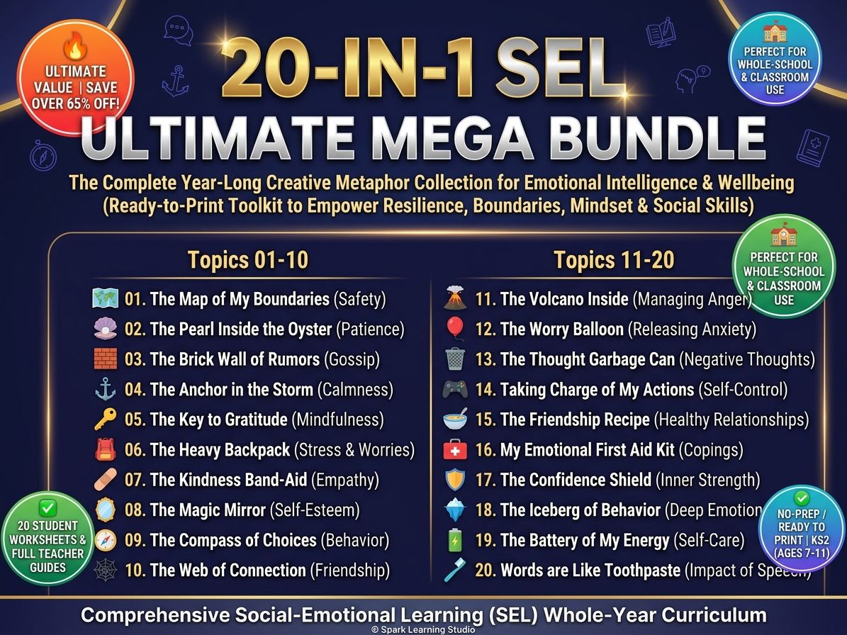 20-IN-1 SEL Ultimate Mega Bundle: Creative Metaphors for Emotional Wellbeing & Resilience (KS2)
