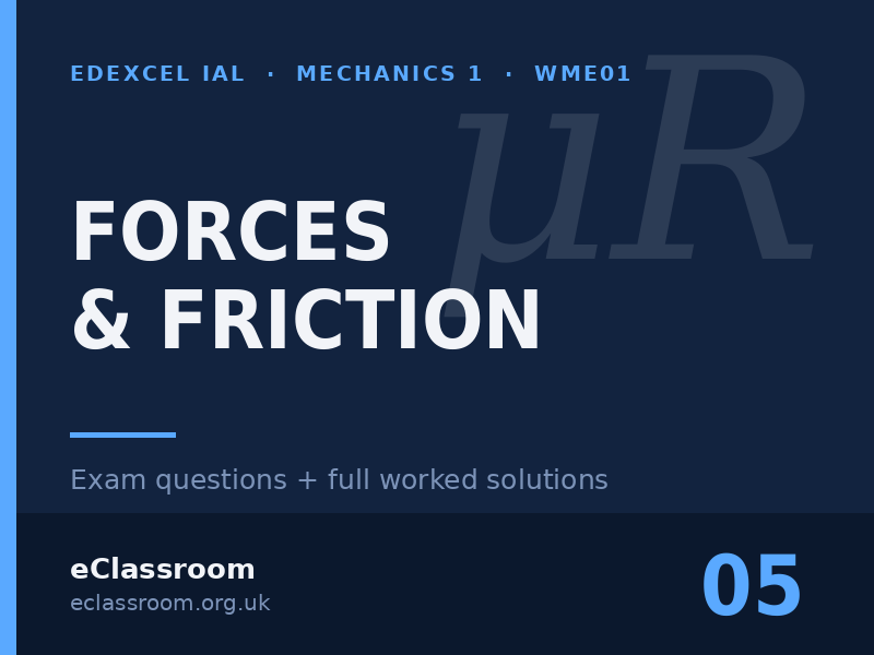 IAL Mechanics 1 Forces & Friction exam questions