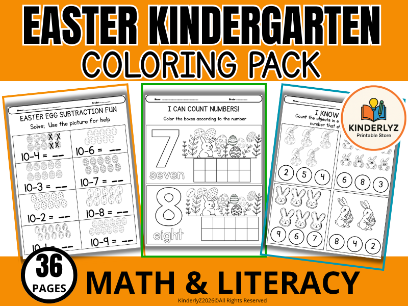 Easter Egg Hunt Maths & Literacy Worksheets