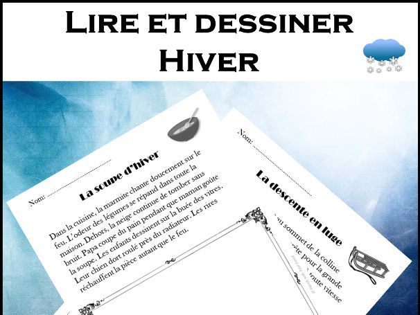 Lire et dessiner - Hiver (10 textes) / Read and Draw - Winter