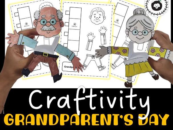 Grandparents Day Craft – Dancing Grandma & Grandpa Family Craft for Kindergarten