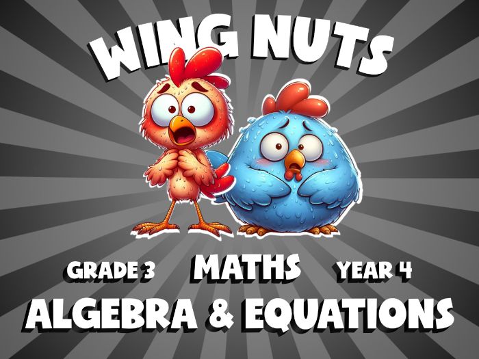 Algebra & Equations WING NUTS Maths Game | No-Prep Year 4 Review Activity