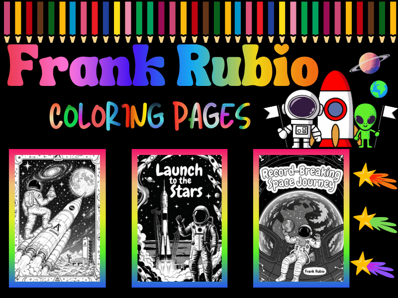 Frank Rubio NO PREP Coloring Pages for Kids | NASA Astronaut STEM Activity Pack