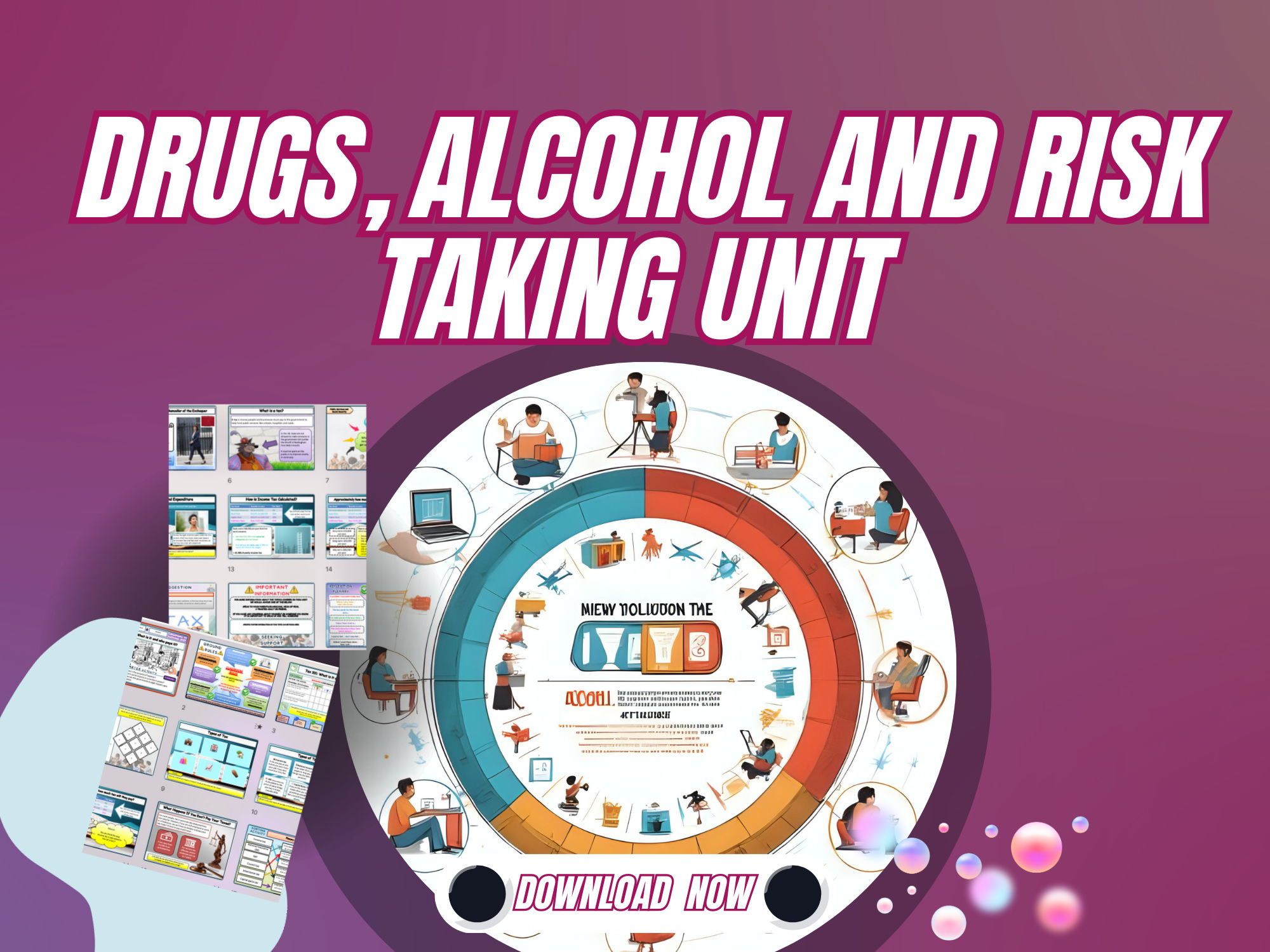 Drugs, alcohol and risk awareness PSHE lessons KS4