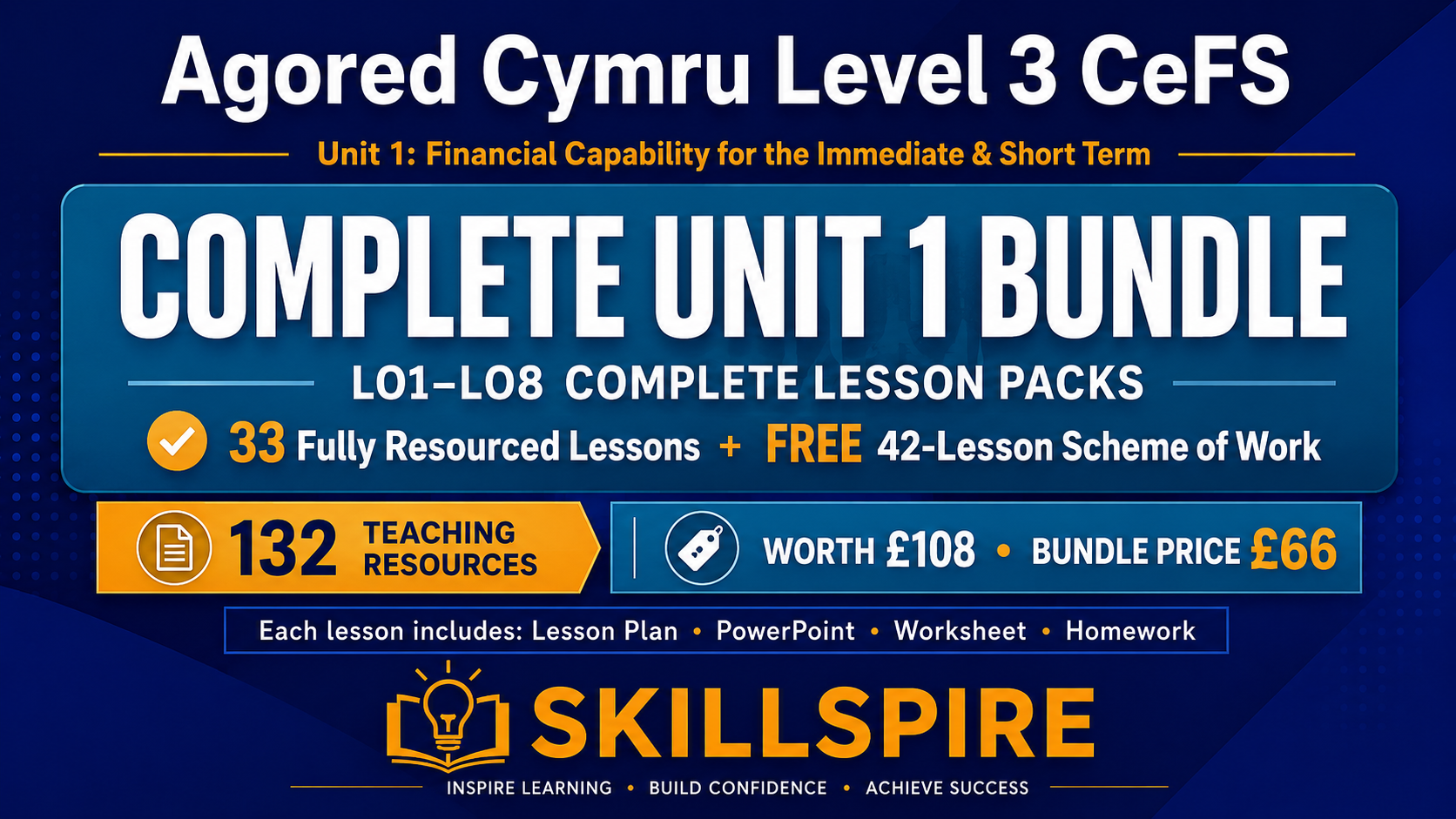 Agored Cymru CeFS Level 3 | Unit 1 LO1–LO8 | 33 Lessons + Free 42-Lesson SoW