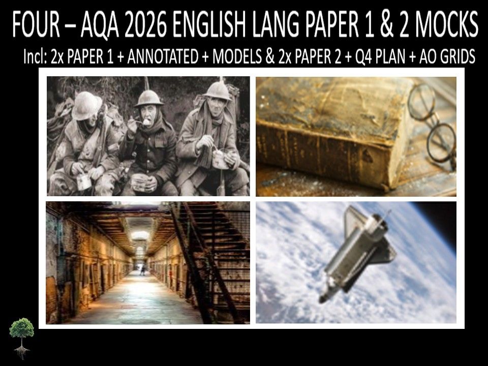 FOUR - AQA PAPER 1 & 2 | 2026 FULL MOCKS | ANNOTATED | Q4 PLAN | AO GRIDS | MODELS