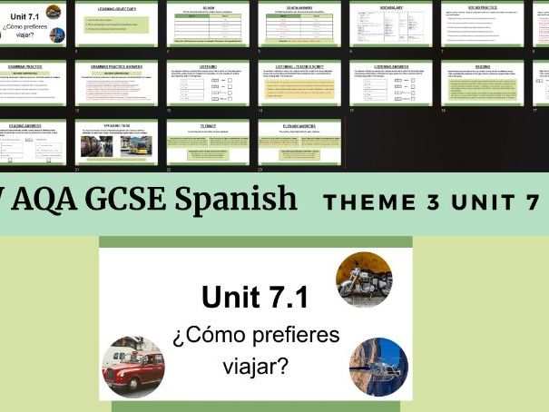 7.1 ¿Cómo prefieres viajar? (New AQA GCSE Spanish)