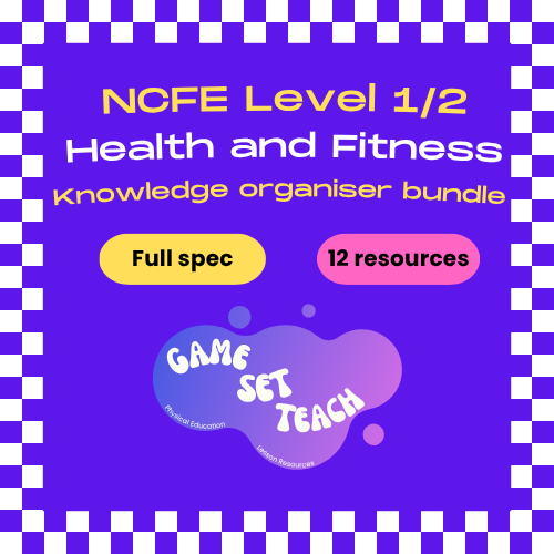 NCFE Health and Fitness Complete Knowledge Organiser Bundle — Full Spec 603/7007/5