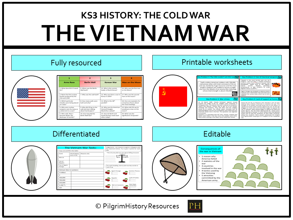 KS3 History Cold War: The Vietnam War - Conflict, Protest & Politics