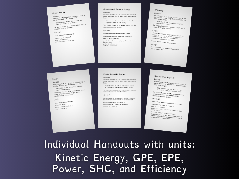 Rearranging Equations: Physics Energy Formulae | Teaching Resources