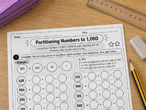 Place Value to 1,000 - Differentiated Worksheets