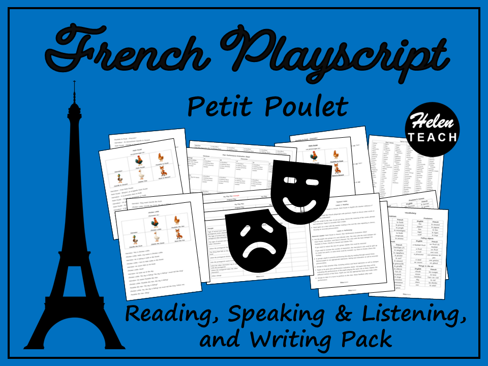French Playscript Pack | Petit Poulet | Reading, Speaking & Listening, Writing