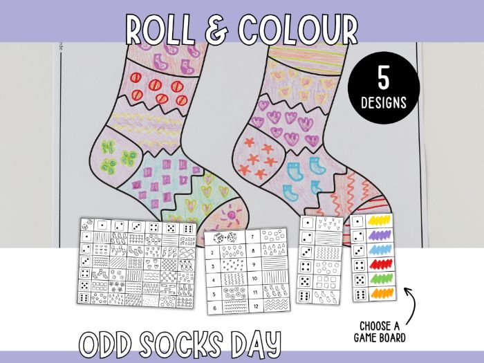 Roll & Colour - Odd Socks Day