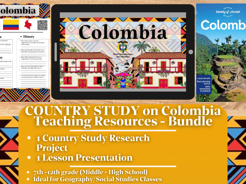 Country Study Teaching Resources - Colombia - Social Studies + Geography