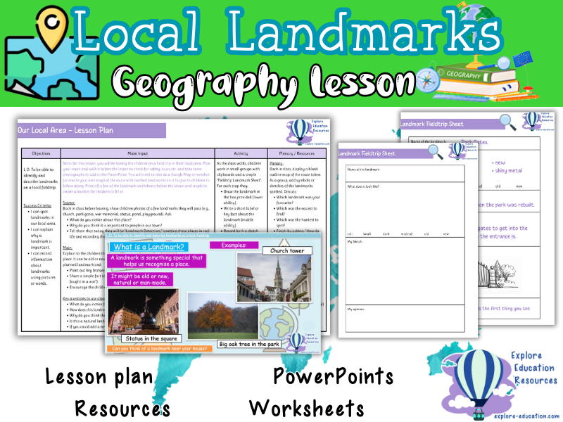 Local Landmarks Fieldwork - KS1 Geography Lesson - Our Local Area