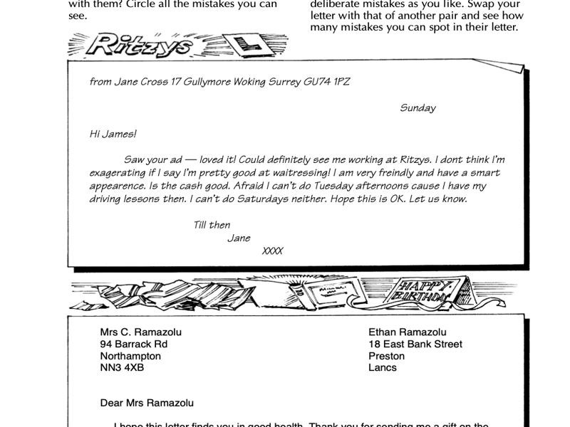 Literacy Basics: Letter Writing Key Stage 4 – Free Sample