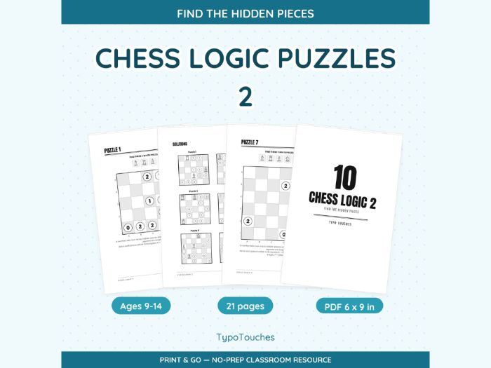 Chess Logic Puzzles 2: Hidden Pieces