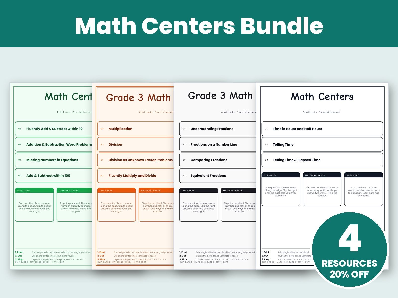 Math Centers Bundle