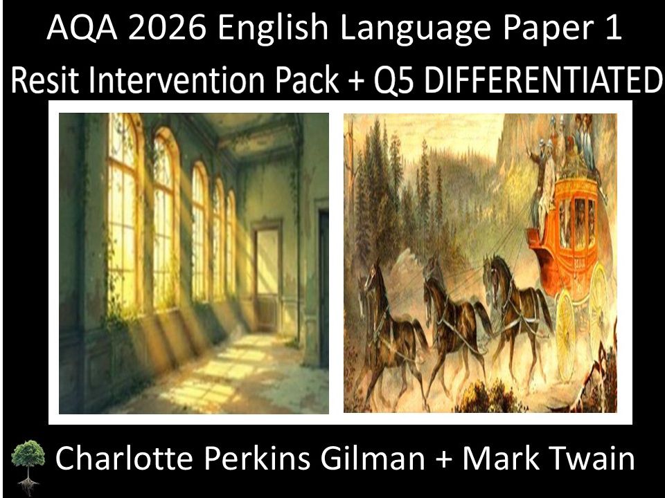 Two AQA 2026 English Language Paper 1| Resit Intervention | Q5 TASKS Differentiated