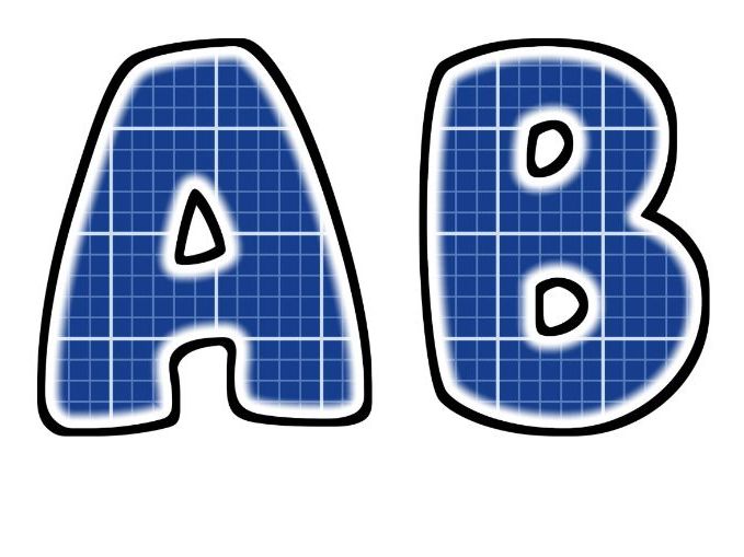 Blueprint Glow Bubble Letters | Bulletin Board Letters | Classroom Display Pack
