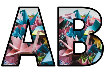Paper Card Origami Swans Art Design Technology Lettering Set Display Title Letters Numbers Signs