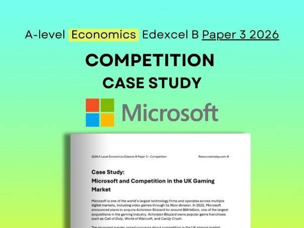 Edexcel B Economics Paper 3 2026: Microsoft Competition Case Study