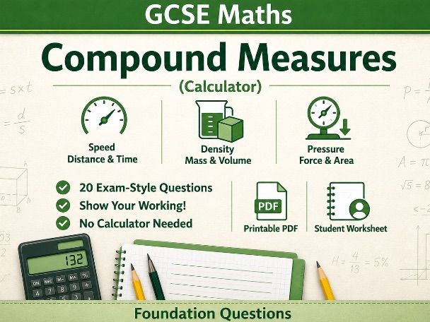 GCSE Compound Measures Word Problems Foundation
