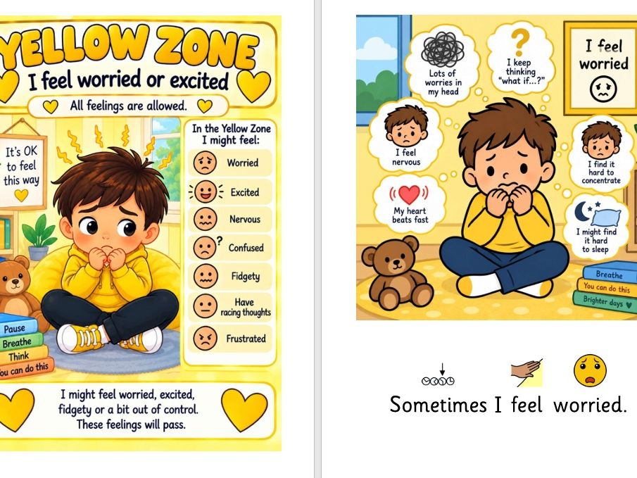 Zones of Regulation - Yellow SocialStory