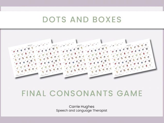 DOTS AND BOXES - FINAL CONSONANTS