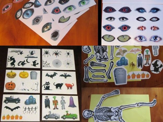 Halloween recreation printable A4 sheets for craft - spooky eyes, intimidating mask, stickers, laminates, photo about Printable Stickers Sheets called Halloween match printable A4 sheets for craft - spooky eyes, overwhelming mask, stickers, laminates,