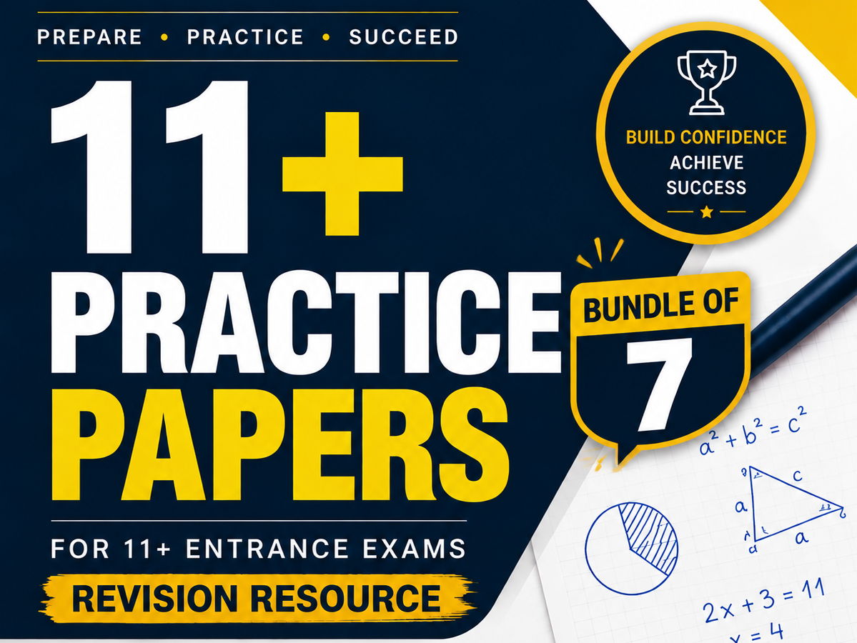 11+ Practice Papers (Question Bank with Answers) Quick Revision Resource (Bundle of 7)