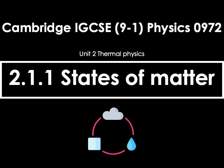 2.1.1 States of Matter [IGCSE Physics (0625)] — Full Lesson (PPT+Q&A)