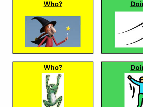Room on the Broom - Colourful Semantics