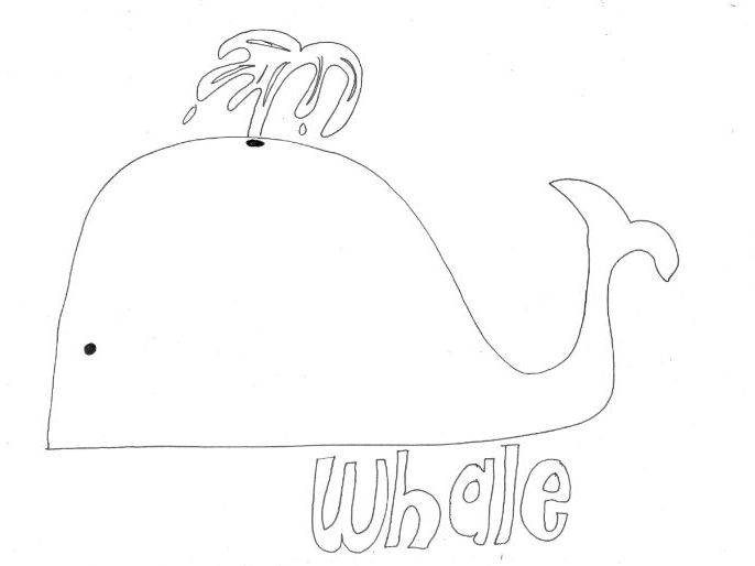 Whale (2): Animals and Pets: Colouring Page