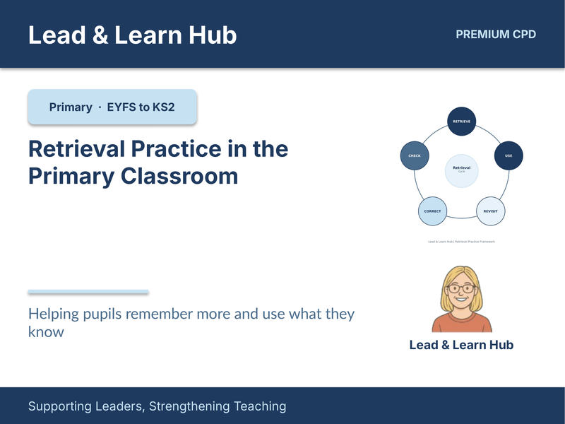Retrieval Practice in Primary Schools CPD