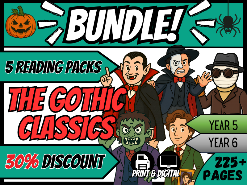 The Gothic Classics Bundle | Halloween | Reading Comprehension | Year 5/6