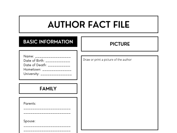 Author Fact File