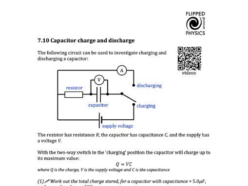 Capacitor charge and discharge
