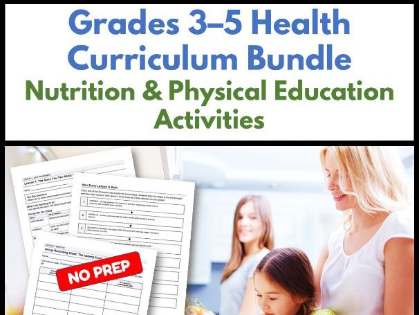 Grades 3–5 Health Curriculum Bundle | Nutrition & Physical Education Activities
