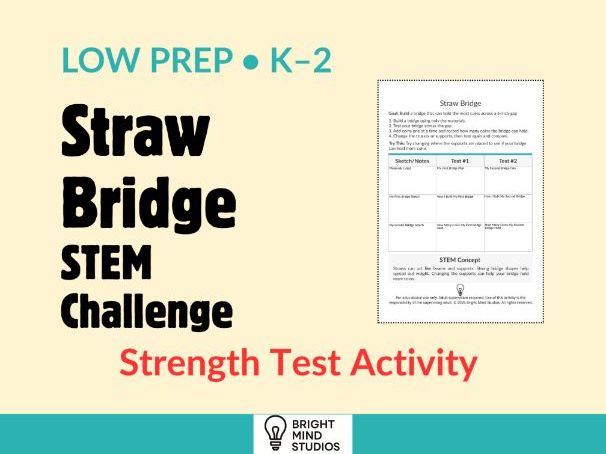 Primary Straw Bridge STEM Challenge