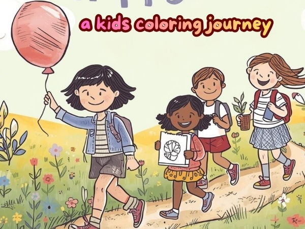 Little Steps to a Happy Mind: A Kids’ Coloring Journey