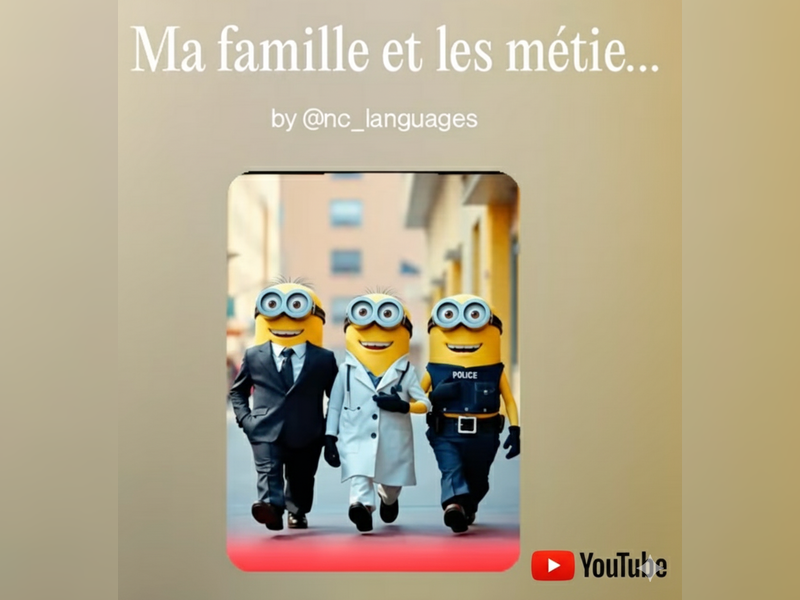 08. FRENCH SONG Year 7. Unit 8: La famille et les professions (Lyrics, Worksheet and Answer key)
