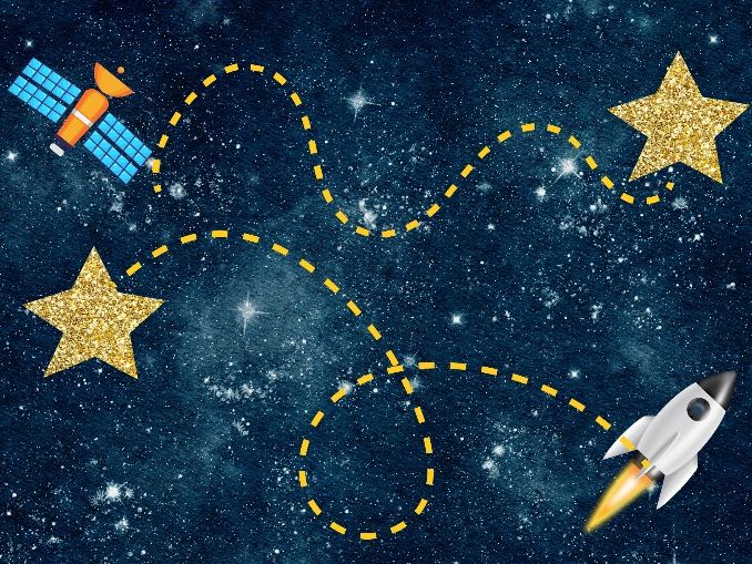 Space Fine Motor Tracking Mat – Loose Parts Activity - 2 designs