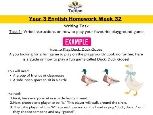 32. Year 3 - Creative Writing & Spelling