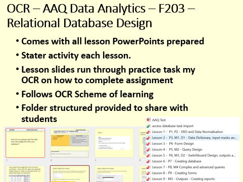 AAQ – OCR - Data Analytics - F203 - Relational Database Design